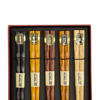 TDS, 5 Chopstick Giftset, Wood, Item No. 22238