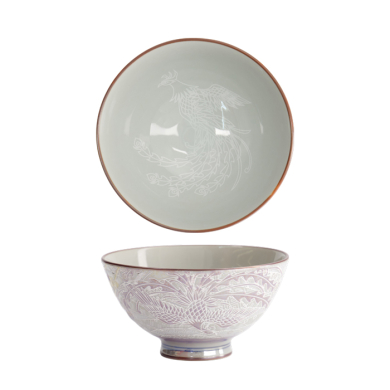 TDS, Rice Bowl, Kawaii, Luster Phoenix, Purple, Ø 11.5 x 6 cm, 300ml - Item No. 22254