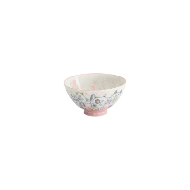Rice Bowl Kawaii Funny Cat Pink, Porcelain, Ø 11.5 × 6 cm, 300 ml, Item No. 22256