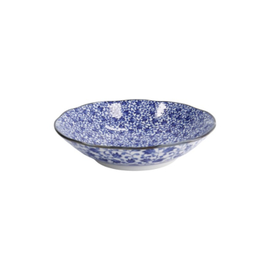 Pastateller Hana Blue Karakusa Blau/Weiß, Porzellan, Ø 21 × 5 cm, Art.-Nr. 22260
