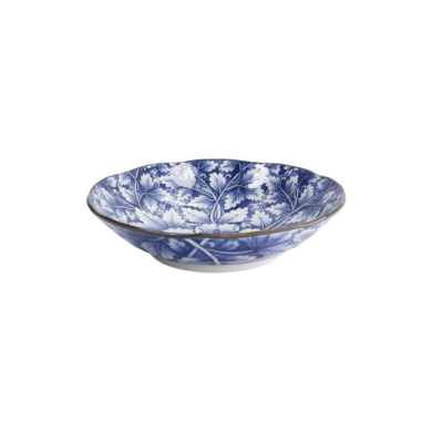 Pastateller Hana Blue Dami Botan Blau/Weiß, Porzellan, Ø 21 × 5 cm, Art.-Nr. 22266