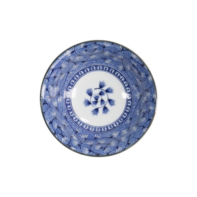 Ramen Bowl Hana Blue Mixed Bowls Tsuta Karakusa White/Blue, Porcelain, Ø 20.8 × 8 cm, 1.2 l, Item No. 22267