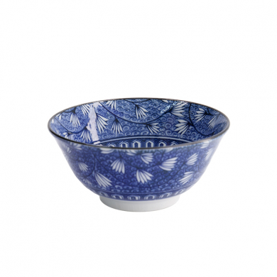 TDS, Bowl, Hana Blue, Mixed Bowls, Ø 14.8x6.8cm 550ml, Tsuta Karakusa - Item No. 22269