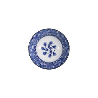 Rice Bowl Hana Blue Mixed Bowls Tsuta Karakusa White/Blue, Porcelain, Ø 14.8 × 6.8 cm, 550 ml, Item No. 22269