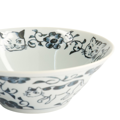 TDS, Bowl, Neko Maruke, Cat, Ø 20.5x7.5cm 1100ml, Item No. 22299