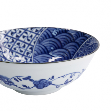 TDS, Ramen Bowl, Natsu Shozui, Blue/White, Ø 21 x 7.8 cm 1000ml - Item No. 22319