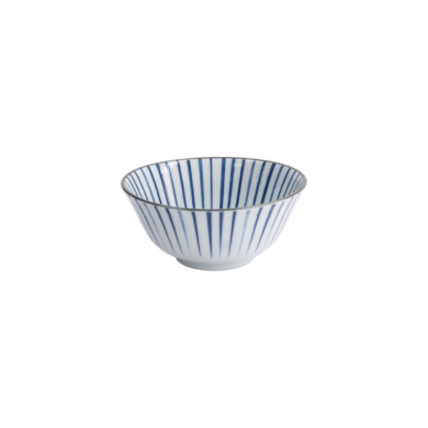 Tayo Bowl Natsu Tokusa Blue/White, Porcelain, Ø 15.2 × 6.7 cm, 500 ml, Item No. 22327