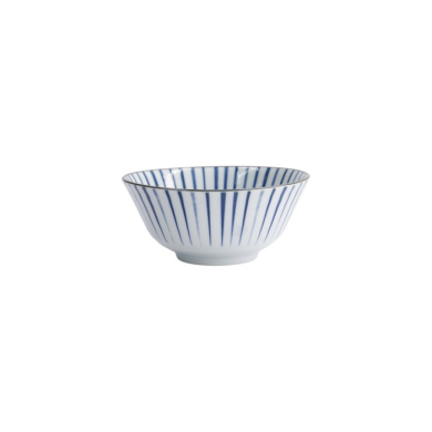 Tayo Bowl Natsu Tokusa Blue/White, Porcelain, Ø 15.2 × 6.7 cm, 500 ml, Item No. 22327
