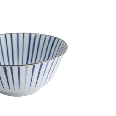 Tayo Bowl Natsu Tokusa Blue/White, Porcelain, Ø 15.2 × 6.7 cm, 500 ml, Item No. 22327