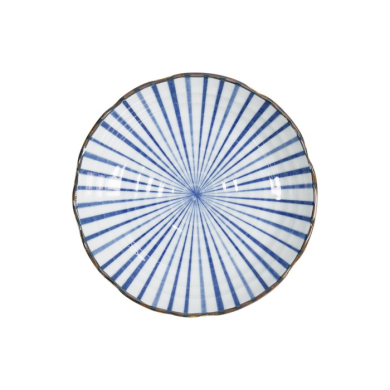 Plate Natsu Tokusa Blue/White, Porcelain, Ø 22 × 4 cm, Item No. 22330