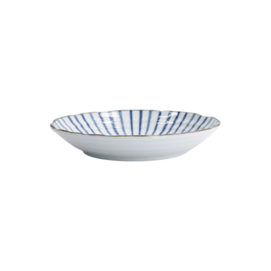 Plate Natsu Tokusa Blue/White, Porcelain, Ø 22 × 4 cm, Item No. 22330