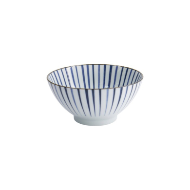 Rice Bowl Natsu Tokusa Mixed Bowl Blue/White, Porcelain, Ø 17.8 × 9.5 cm, 1 l, Item No. 22334