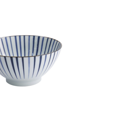 Rice Bowl Natsu Tokusa Mixed Bowl Blue/White, Porcelain, Ø 17.8 × 9.5 cm, 1 l, Item No. 22334