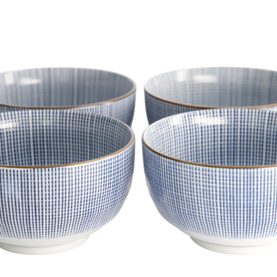 TDS, 4 Bowls Set, Sendan Tokusa, Ø 12,8 cm, Item No. 22511