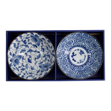 TDS, 2 Bowls Set, Mixed Bowls Bell Flower, Ø 19 cm, Item No. 22529