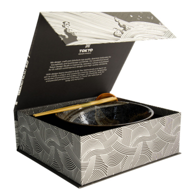 TDS, Ramen Bowl in Gift Box 3Pcs, Akiyo Arahake, Ø 21.3x8.7cm, Item No. 22568