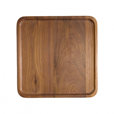 23x23x2cm Walnut Wood Tray at g-HoReCa (picture 3 of 5)