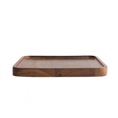 23x23x2cm Walnut Wood Tray at g-HoReCa (picture 4 of 5)