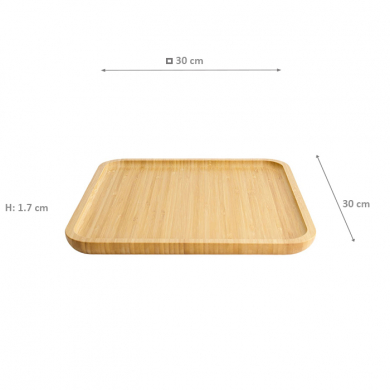 30x30x1.7cm Bamboo Wooden Tray at g-HoReCa (picture 6 of 6)