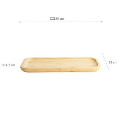 30x13x1.7cm Bamboo Wooden Tray at g-HoReCa (picture 6 of 6)