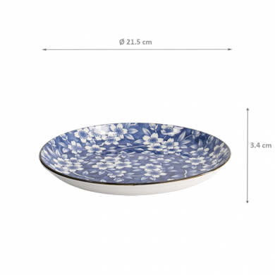 Tokyo Blue Sakura Round Plate at g-HoReCa (picture 5 of 5)