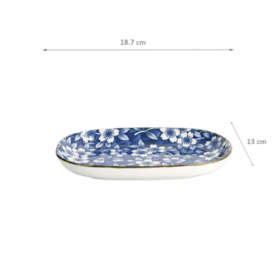 Tokyo Blue Sakura Oblong Plate at g-HoReCa (picture 6 of 6)