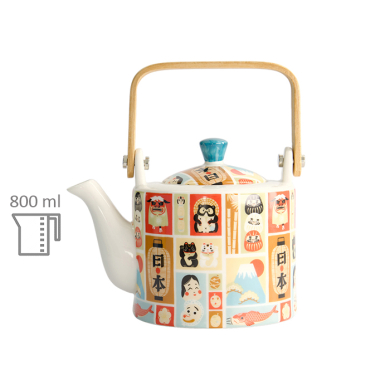 TDS, Tea Pot, Giftset, Kawaii Japan, 0.8 Ltr, Item No. 22658