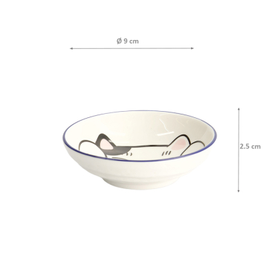 TDS, Sauce Bowl, Kawaii, Lucky Cat, Ø 9 x 2.5 cm - Item No. 22662