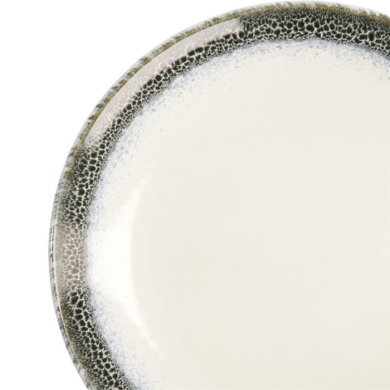 Dessert Plate Monte Negro Blue/White, Stoneware, Ø 21 × 2.5 cm, Item No. 24345