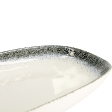 Oval Serving Platter Monte Negro White/Blue, Stoneware, 39 × 22 × 4 cm, Item No. 24351