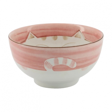 TDS, Rice Bowl, Kawaii Cat Neko, Pink, Ø 16 cm 800 ml - Item No. 2470