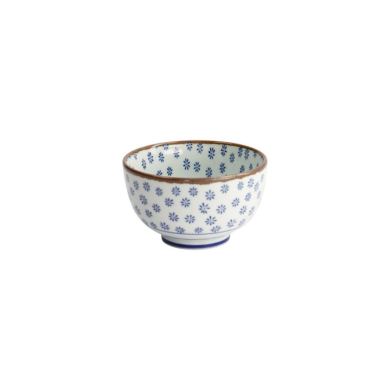 Schale Japan Flower Mizu Blau/Weiß, Porzellan, Ø 13 × 7,8 cm, 500 ml, Art.-Nr. 2720