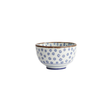 Schale Japan Flower Mizu Blau/Weiß, Porzellan, Ø 13 × 7,8 cm, 500 ml, Art.-Nr. 2720
