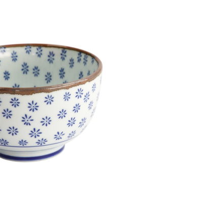 Schale Japan Flower Mizu Blau/Weiß, Porzellan, Ø 13 × 7,8 cm, 500 ml, Art.-Nr. 2720