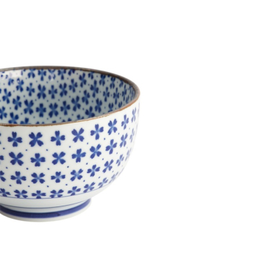 Schale Japan Flower Sakura Blau/Weiß, Porzellan, Ø 13 × 7,8 cm, 500 ml, Art.-Nr. 2721