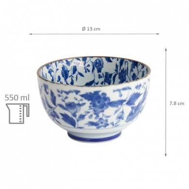 TDS, Bowl, Japan Flower, Ø 13 x 7.8 cm 550 ml, Item No. 2722