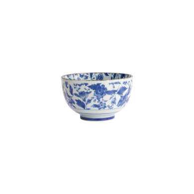 Schale Japan Flower Blau/Weiß, Porzellan, Ø 13 × 7,8 cm, 500 ml, Art.-Nr. 2722