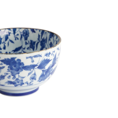 Schale Japan Flower Blau/Weiß, Porzellan, Ø 13 × 7,8 cm, 500 ml, Art.-Nr. 2722