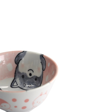 Reisschale Kawaii Animal Rosa, Porzellan, Ø 12 × 6,4 cm, 300 ml, Art.-Nr. 33018