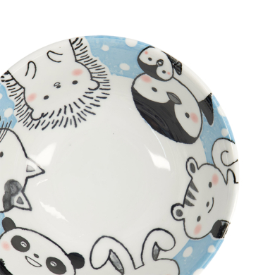 TDS, Tayo Bowl, Kawaii Animal, Blue, Ø 15.2x6.7cm 500ml, Item No. 33021