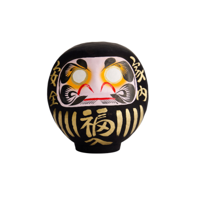 TDS, Daruma, Decoration, Black, Ø 12 cm - Item No. 33043