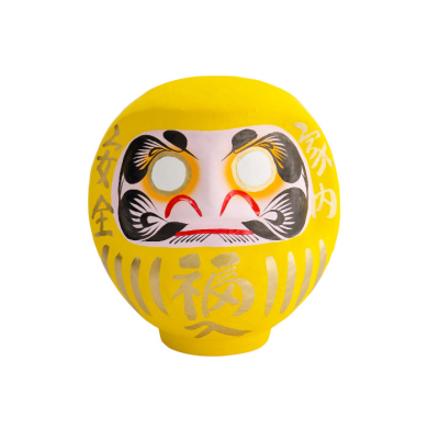 TDS, Daruma, Decoration, Yellow, Ø 17 cm - Item No. 33046