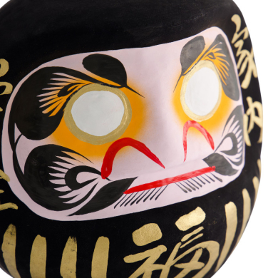 TDS, Daruma, Decoration, Black, Ø 17 cm - Item No. 33049