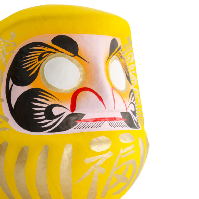 TDS, Daruma, Decoration, Yellow, Ø 25 cm - Item No. 33052