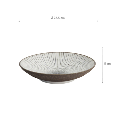 TDS, Deep Plate, Satomaki Tokusa, Ø 22.5 x 5cm, Item No. 33179