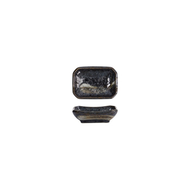 Tokyo Design Studio Sauce Bowl Arahake Black, Porcelain, 8.8 × 6.5 × 2.8 cm