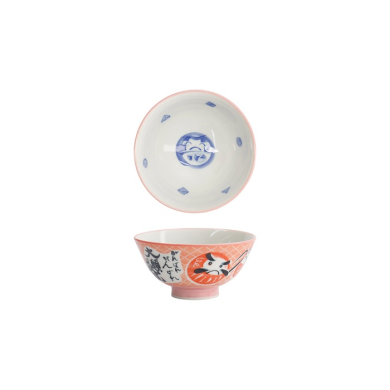 Tokyo Design Studio Schale Kawaii Daruma Rosa, Porzellan, Ø 11,5 × 6 cm, 300 ml