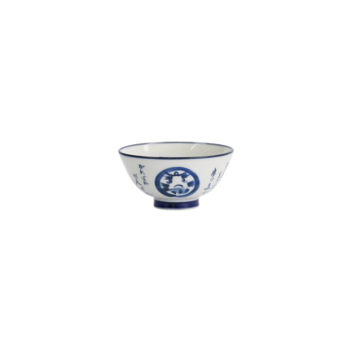 Schale Kawaii Daruma Blau/Weiß, Porzellan, Ø 11,5 × 6 cm, 300 ml, Art.-Nr. 33209