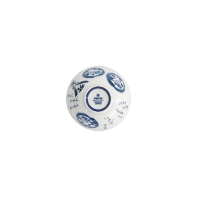 Schale Kawaii Daruma Blau/Weiß, Porzellan, Ø 11,5 × 6 cm, 300 ml, Art.-Nr. 33209