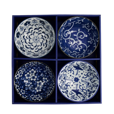 TDS, Tayo Schale Geschenkset, 4 Stk, Tokyo Blue, Ø 15x7cm 500ml , Art.-Nr. 33240